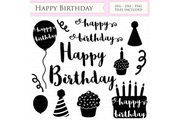 Birthday party decoration svg