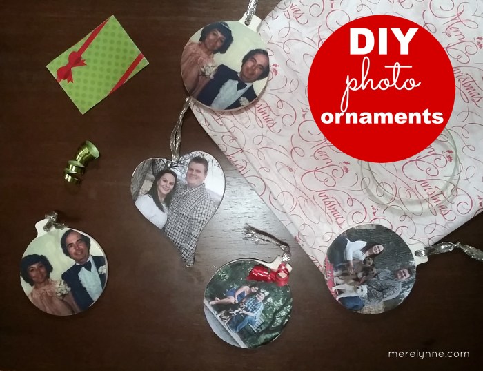 Diy photo christmas ornaments