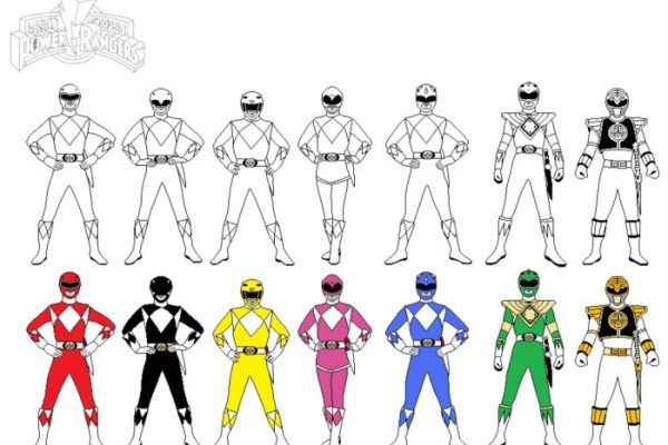 Power rangers coloring book