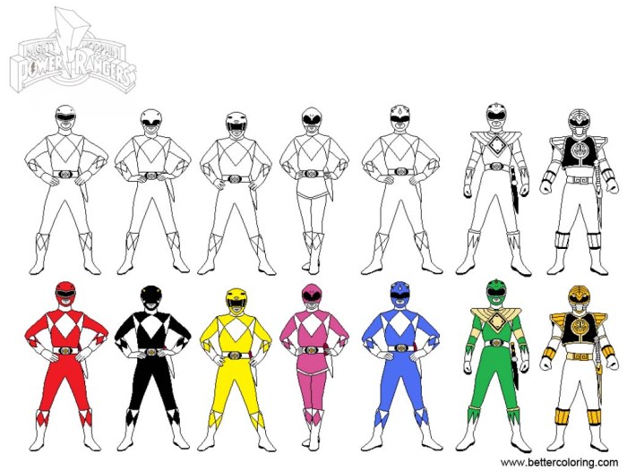 Power rangers coloring book