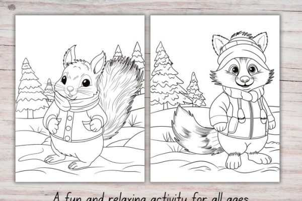 Cozy friends coloring book