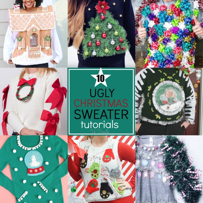 Homemade last minute diy tacky christmas sweater