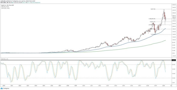 Apple stock price split history